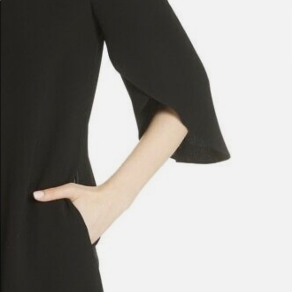 Lafayette 148 New York Plus Size XL Black Split-Sleeve Shift Dress Msrp $498.00 - Picture 3 of 7